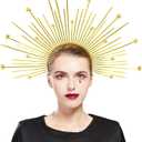Mary Halo Crown Headband Goddess Spiked Halo Crown Halloween Costume Headpiece Headdress for Cosplay Party Women