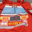 Fire Truck Costume Simple Easy Halloween Group Costume T-Shirt, Large 