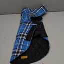 Kuoser Waterproof Dog Coat, Reversible Dog Jacket for Large Dogs, Adjustable Durable Doggie Winter Coat for Groowing Puppies Warm Puppy Cold Weather Apparel, Blue L (Large (Pack of 1))