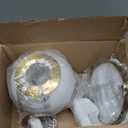 Lakumu Globe Semi Flush Mount Ceiling Light, Mid Century Ceiling Lamp with Milky White Glass Shade, Industrial Brushed Gold Ceiling Light for Living Room Hallway Kitchen Island Dining Room(Bulb Incl.)