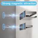4 Pack Metal Magnetic Shelf Includes Magnetic Spice Rack for Refrigerator, Magnetic Paper Towel Holder, Magnetic Hooks, Refrigerator Side Rack Space-saving Design, Small Space Organization