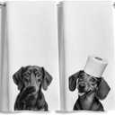 Dachshund Gifts Kitchen Towels Set of 2Dachshund Gifts for Women Men Decor Accessories Hand Towels for BathroomFunny Dog Bathroom Hand Towels16x24 Inch