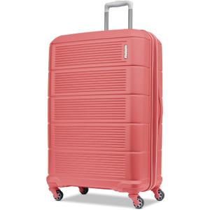 American Tourister Stratum 2.0 Expandable Hardside Luggage with Spinner Wheels, 28" SPINNER, Soft Coral, 28-Inch Checked-Large