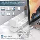 ixcv Mac Book Pro Charger - 118W USB C Charger Fast Charger Compatible with MacBook Pro/Air, M1 M2 M3 M4 M5, iPad Pro, Samsung Galaxy, and More USB-C Devices(6.6 ft Cable Included)