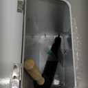 Sealegend Magnetic Lint Bin for Laundry Room with Dryer Lint Brush, Wall Mounted Metal Trash Can with Lid for Dryer, Space-Saving Laundry Organization and Storage, White