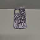 Caseative for iPhone 12 Pro Case,Pleated Water Ripple Chrome Wave Pattern Soft Phone Case (Purple)
