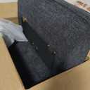 ERYE L-Shaped Pull Out Sleeper Sofa Bed, Modern Chenille Upholstered Button Tufted Corner Reversible Sleeper Sectional Sofa Couch with Storage Chaise, Drop-Down Table, Cup Holders and Charging Ports