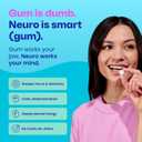 Neuro Energy & Focus Gum, Extra Strength - 100mg Natural Caffeine Gum & Nootropic Energy Supplement with L-Theanine & B Vitamins - Sugar Free, Vegan - Peppermint, 90ct (EXP 11/01/27)