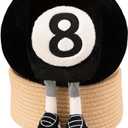 13 inch Billiards Plush Toy Pillow Soft, Round Black 8-Ball Cushion, Soft Plush Cushion for Home and Pool Table Decoration, Perfect 8-Ball Pillow Gift for Billiard Lovers (Billiards)