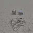 Wall Charger: A white USB-C wall charger, possibly a 20W or 30W model, compatible with various devices like iPhones, iPads, and Samsung smartphones.
Car Charger: A white car charger adapter with a USB port, designed to be used in a vehicle's power ou