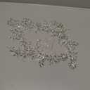 Handmade Rhinestones lace Trim Patches handsewing Beads Applique for Dress DIY Accessories (Silver)