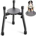 Adjustable Elevated Dog Bowl Stand, Metal Raised Feeder for Medium & Large Dogs, 3 Heights (8.8", 10.8", 12.5"), Width 6.3"10.2", Spill-Proof Mat, Anti-Slip & Quiet, Bowl Not Included