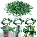 2 x 50 Pcs Heavy-Duty Plant Support Clips Durable Plastic Trellis Clips for Tomatoes, Grapes, Vegetables, and Climbing Plants Garden Vine Clips for Upright Growth and Healthier Plants (Green)