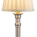 KDG Cordless Portables Table Lamp, LED Fabric Shade Small Desk Lamp, 5000mAh Battery Powered Lighting, 2700K Stepless Dimmable Light for Living Room, Dining Room, Bedroom, Bedside (Nickel)