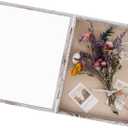Shadow Boxes Display Cases 16x20 with Removable Shelves, 2.2 Inch White Deep Shadow Box Frame for Keepsake Collectibles, Coins Military Medals Pins Wedding Flowers
