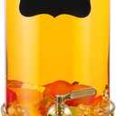 1.5 Gallon Drink Dispenser, Glass Beverage Dispenser With Stand, Drink Dispensers for Parties With Stainless Steel Spigot + Marker & Chalkboard 100% Leakproof. Perfect For Parties And Daily Use