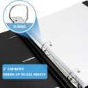 INFUN 1 Inch Telescoping 3 Ring Binder- 4 PCS-Black, Portable Plastic Binder with Telescoping Spine, 3 Ring Binders with Foldable Front Cover Holds 8.5" x 11" Paper for School, Office and Homes