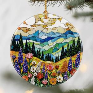 Mountain Wildflower Ornaments, Christmas Ornaments: Christmas Tree Decorations, Holiday Decor, Stocking Stuffers, Gift Ideas, Xmas Gifts & Gifts for Nature Lover