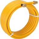 CSST 3/4" Gas Line 37ft Corrugated Stainless Steel Tubing Flexible Gas Line 3/4 Inch Natural Gas Hose Pipe Kit With 2 Male Adapter Fittings