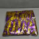 12 Pcs Cheerleading Pom Poms Bulk, Plastic Metallic Foil Cheer Hand Flowers, Cheerlead Pompoms for Sports Team Ball Game, 12 Inch (Purple/Gold)