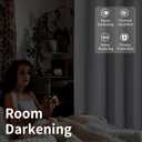 BGment Extra Long Doorway Room Darkening Curtains for Living Room, Privacy Sliding Door Bathroom Blackout Room Divider Curtains for Bedroom, Greyish White, Single Window Panels, W 52 x L 120 Inch