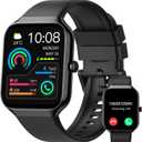Smart Watch,1.96"HD Smartwatch for Men Women (Answer/Make Call), 2026 Fitness Activity with Heart Rate/Sleep Monitor/Step Counter, IP68 Waterproof, 113+ Sport Modes Running Watch for Android iOS Black