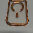 for iPhone 17 Pro Max Case Magnetic Compatible with MagSafe Upgraded [Full Camera Protection] Clear Shockproof Protective Slim Phone Case Cute Curly Wave Edge for iPhone 17 Pro Max,Orange