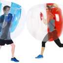 2 Pack Inflatable Bumper Balls for Adults (4ft/1.2m) Giant Sumo Balls Body Bumpers Balls Buddy Zorb Ball Outdoor Toys for Kids Yard Human Bubble Ball Hamster Ball(Red,Blue, 48inch)