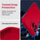 FireNova Designed for iPhone 16 Pro Case, Silicone Upgraded [Camera Protection] Phone Case, Soft Anti-Scratch Microfiber Lining Inside, 2024, Deep Red (Red)
