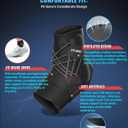Fit Geno Ankle Brace for Sprained Ankles - Adjustable Breathable Support with Quick-Release Straps for Pain Relief and Swelling Reduction for Men and Women (Left M/L, Ankle size 9''-9.8'')