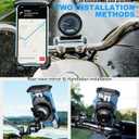 Kewig Motorcycle Phone Mount with Vibration Dampener, Antishake Bike Phone Mount, One-Push Automatically Lock & Quick Release Motorcycle Phone Holder, Adjustable Bike Phone Handlebar Fit for 4-7''