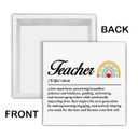 Teacher Gift, Thank You Appreciation Gifts for Teacher Definition Wood Block Sign School Office Home Table Desk Shelf Tiered Tray Decor, Teachers Day Gift