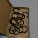 8 Pack S Hooks for Hanging, 3.5 inch Heavy Duty Metal S Hooks with Safety Buckle S Shaped Hooks Pot Rack Closet Hooks for Hanging Plants, Clothes, Kitchen Utensil, Pots, Pans, Bags (Black)