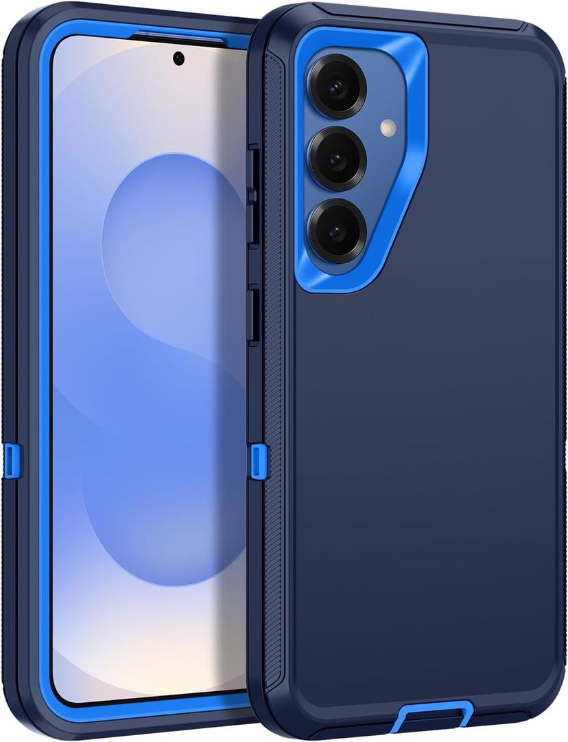 for Samsung Galaxy S25 Plus Case Heavy Duty Protective Shockproof Dropproof 3-Layer Full Body Protection [Without Screen Protector] Tough Rugged Case for Galaxy S25 Plus,Navy Blue