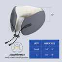 Cozyhealth Travel Neck Pillow for While Sleeping on Airplane, Memory Foam Comfort Travel Pillow, Gently Neck Head Support Sleeping Rest, Airplane Car and Home Use (Small)