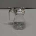 Mimorou 8 Pcs 6 oz Glass Syrup Dispenser with Retracting Spout Coffee Syrup Dispenser Creamer Dispenser Dispensing Thumb Lever, Pancake House Pattern