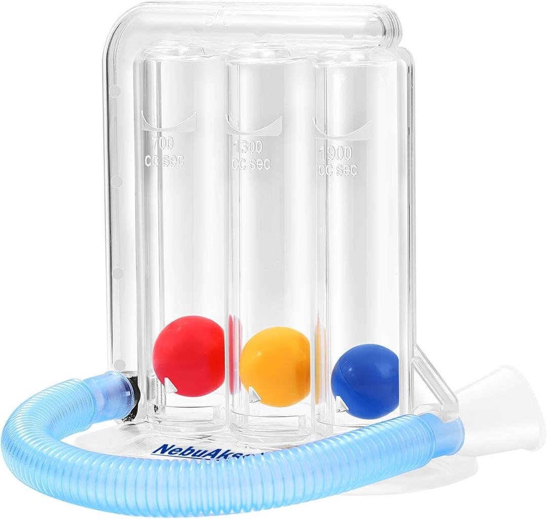 Breathing Exercise Device for Lungs, Incentive Spirometer,Upgraded Capacity 1900cc/sec, Improves Breathing and Lung Function