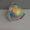 Dog Toy Ball with Handle, Toss and Fetch Play, Interactive Ball for Dogs Playing, Squeaky Floating (Transparent)