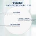 TUCKS Medicated Cooling Pads, 100 Count  Pads with Witch Hazel, Cleanses Sensitive Areas, Protects from Irritation, Hemorrhoid Treatment, Medicated Pads Used By Hospitals
