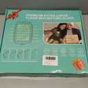 30X 10X Extra Large Floor Magnifying Glass with Light and Stand,60 LED Flexible Gooseneck Floor Magnifying Lamp with 5 Color Modes, 2-in-1 Lighted Magnifiers for Close Work, Sewing,Crafts, Painting (Black)