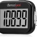 3D Pedometer for Walking, Simple Step Counter for Walking with Removable Clip and Lanyard, Accurate Pedometers for Steps, Step Tracker with Large Display for Men Women and Kids, Small