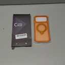 360 Spin Magnetic Stand for iPhone 17 Pro Max Case, Fit for MagSafe, Mil-STD Protective Case for iPhone 17 Pro Max Phone Case with Kickstand Rotatable 6.9 inch, Orange