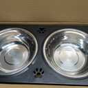 Elevated Dog Bowls Stand Large Breed, Height Adjustable Raised Dog Bowls Holder with 2 Stainless Steel Food Bowls for Small, Medium and Large Canine