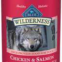 Blue Buffalo Wilderness Adult Wet Dog Food, High-Protein & Grain-Free, Made with Natural Ingredients, Salmon & Chicken Grill, 12.5-oz. Cans, 12 Count, Best By Feb 08, 2028