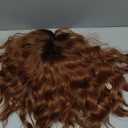 Wavy Curly Bob Wig with Bangs Cooper Blonde Short Wavy Hair for Women Synthetic Heat Resistant Bob Wigs, Brown