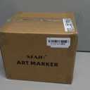 SFAIH Markers Brush & Fine - 121 Colors Double Tipped Art Markers for Adult Coloring Illustration, Gifts for Artist Adult - Adjustable Shoulder Strap & Faux Leather Lining & Outer Zip Pocket