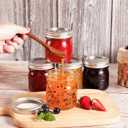 24 Pack 8 oz Mason Jars with Regular Lids - Mini Glass Clear Mason Jars, Small Half Pint Canning Jars with Airtight Lids for Jam, Honey, Baby Foods, Overnight Oats, Party Favors