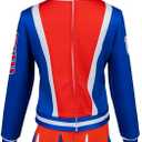 No Brand Cheerleader Costume for Women Stand Collar Cheerleading Uniforms Halloween Cute Cheer Outfits L