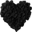 LZXD 1000 Pieces Black Artificial Silk Rose Petals Flower Decoration Wedding Party Color Black