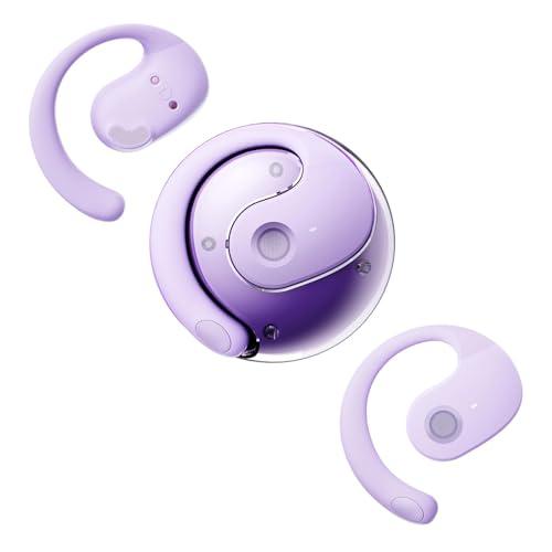 Xmenha Over The Ear Earbuds Open Ear Buds Headphones Over Ear Air Bone Conduction Earbuds Earphones Bone Conducting Air Bone Conduction Headphones Bluetooth Over-Ear Purple